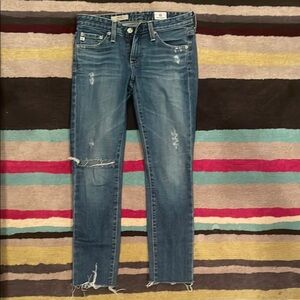 Distressed Blue Women's Jeans